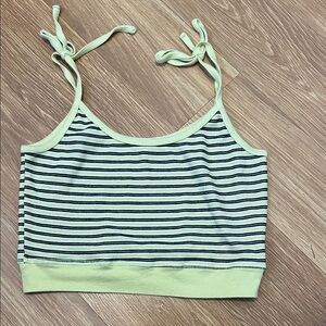 Truly Madly Deeply Striped Crop Top - Yellow and Black medium